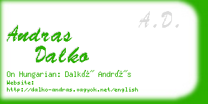 andras dalko business card